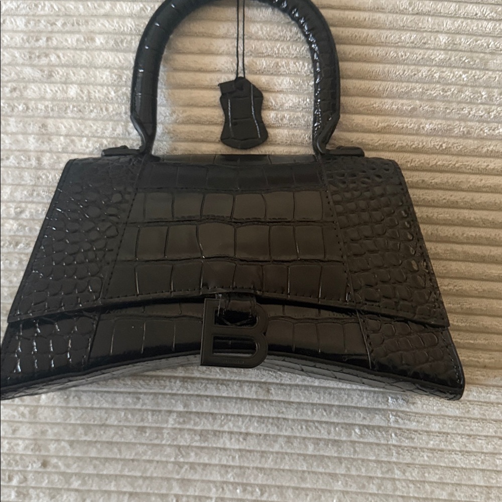 Balenciaga Black Embossed Mini Bag - Picture 6 of 8